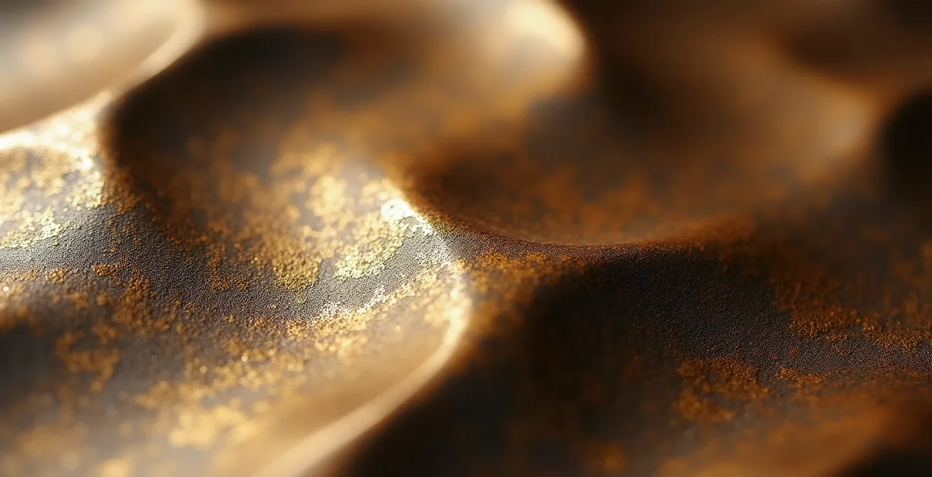 Abstract metallic form challenging traditional art classification boundaries