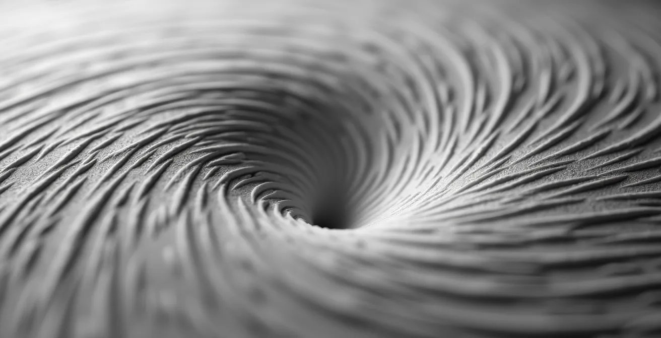 Macro view of AI-designed ceramic vessel with mathematically impossible curves