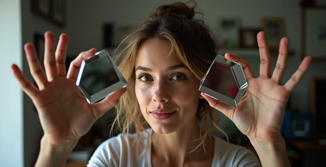 Abstract representation of multiple viewpoints converging in modernist composition